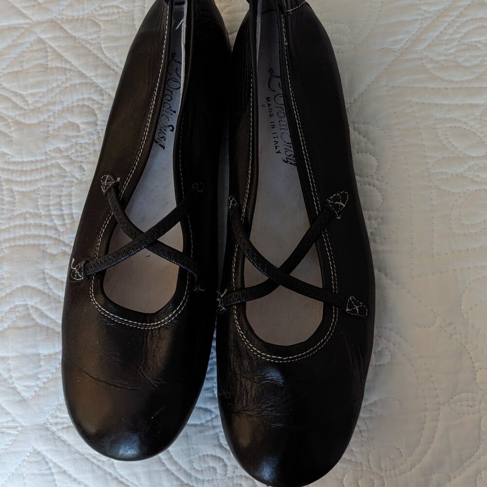 Leather Ballet Flats- Made in Italy- size 39 It.